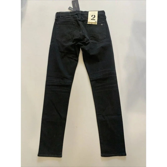 Rag & Bone Men's Black Fit 2 Slim Fit Jeans Size 30x34 NWT - Picture 10 of 16